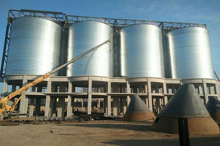 Nantong 4×5000 tons steel slag powder steel silo